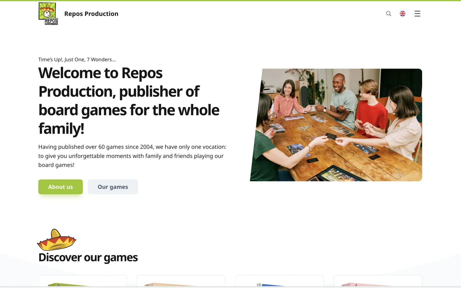 Repos Production, aperçu du site