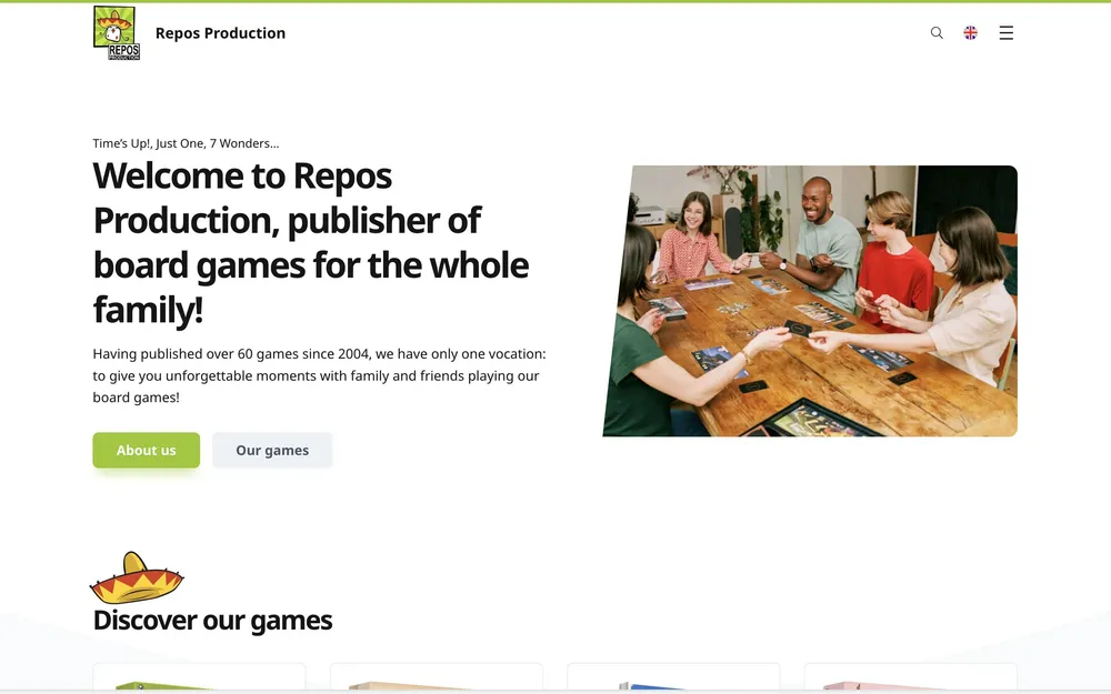 Repos Production, aperçu du site
