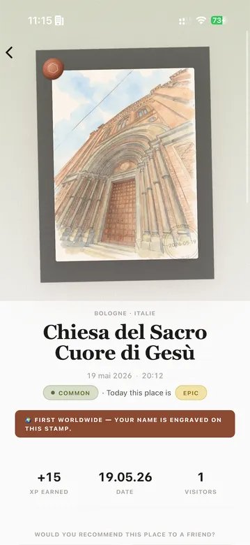 Stamp, app screen 2