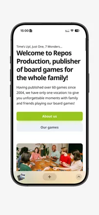 Repos Production, capture du site 2