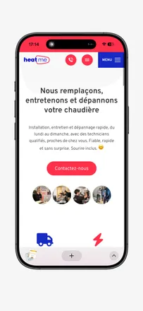 Heat Me, website screenshot 1