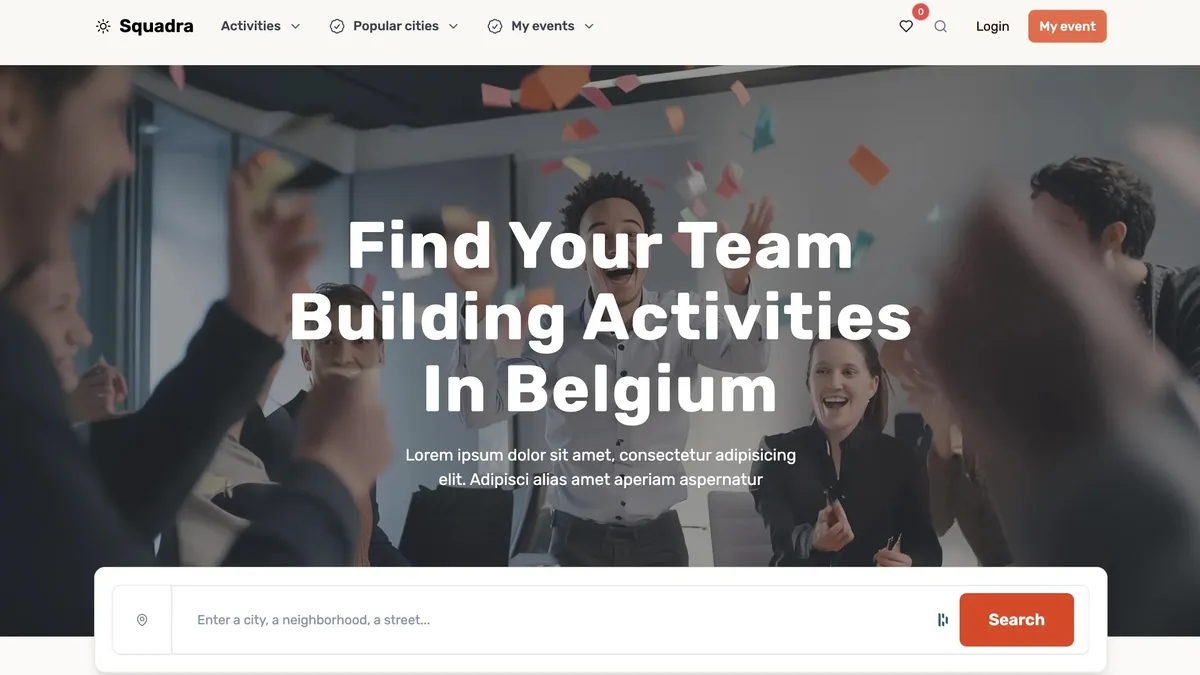 Squadra, Team building activity marketplace