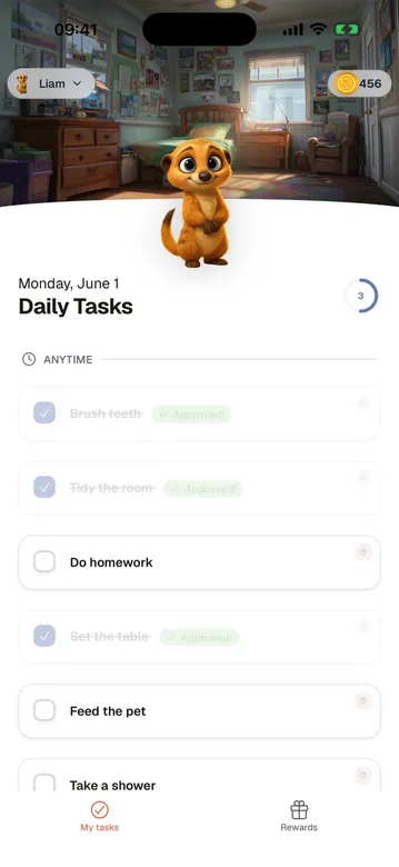 Harmonia, écran de l'application 3