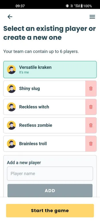 Coddy, app screen 2