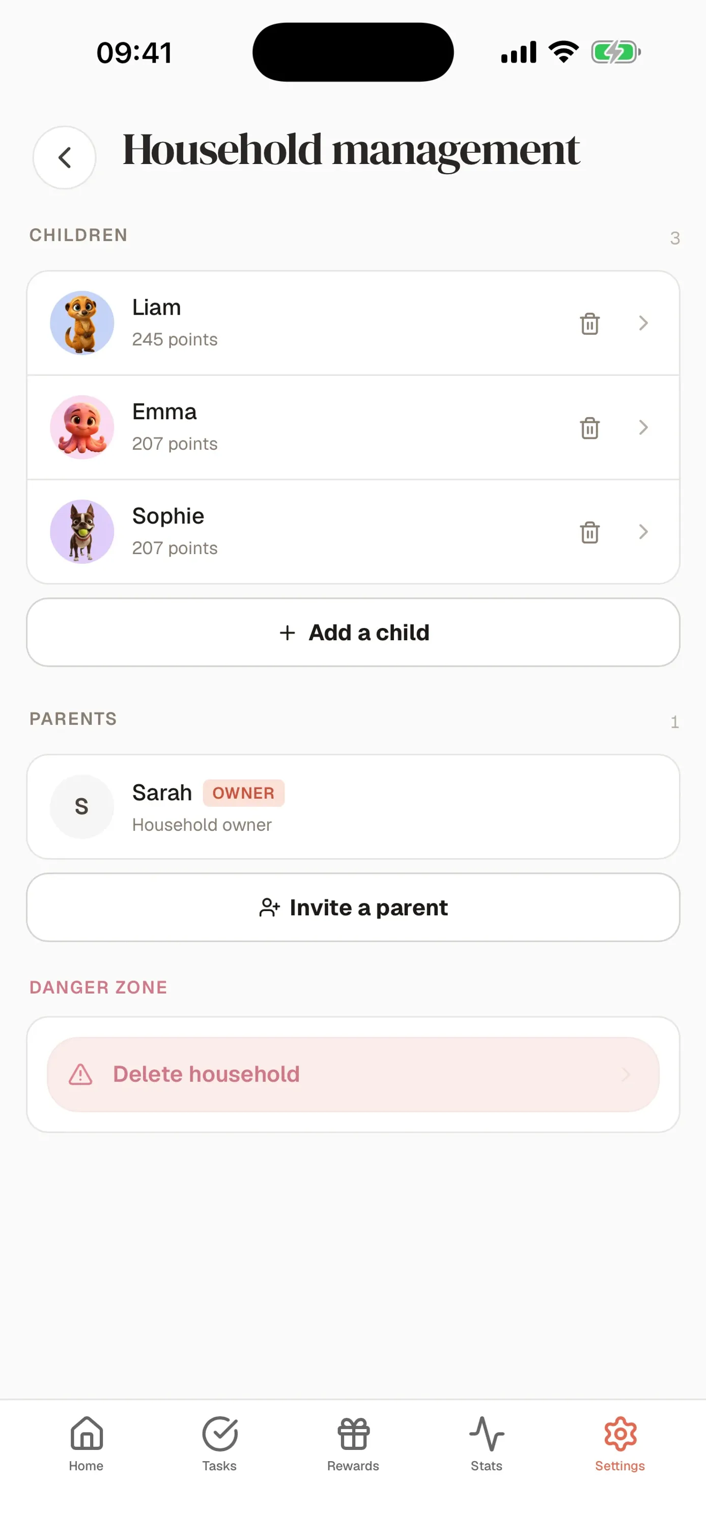 Harmonia — écran de l'application 5
